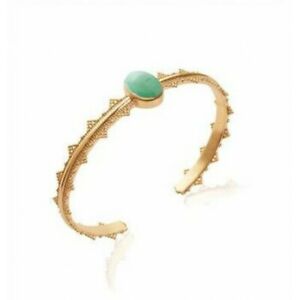 【貨物輸送無料】宝飾品・佩び物 メッキクラウンマウントアベンチュリンjonc en plaque or monture couronne et aventurine veritable