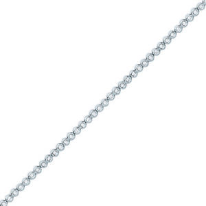 【貨物輸送無料】宝飾品・付属品 ジュエルコロンドンガールズシルバージルコーラインテニスブレスレットjewelco london filles argent zircone bulleux ligne tennis bracelet 3粍 152糎
