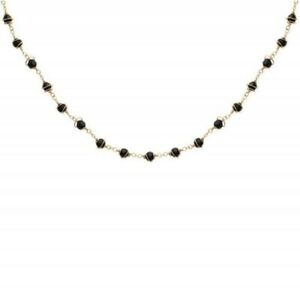 【送料無料】ジュエリー・アクセサリー ビーズゴールドメッキネックレスcollier en plaque or perles noire de synthese