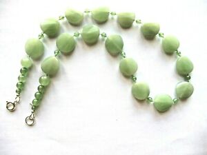 【貨物輸送無料】宝飾品・佩び物 アベンチュリンネックレスソリッドシルバーcollier aventurine 16 disques 46 糎 argent massif