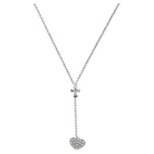 【貨物輸送無料】宝飾品・付属品 アーメンシルバーハートクロスネックレスcollier amen argent coeur et croix