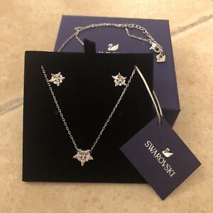 【貨物輸送無料】宝飾品・付属品 プロモスワロフスキーネックレスイヤリングクリスタルpromo parure swarovski collier boucles d’oreilles cristaux neuve authentique