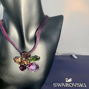 【貨物輸送無料】宝飾品・付属品 スワロフスキーシルバーペンダントフラワークリスタルcollier swarovski pendentif argente fleur cristaux neuf authentique