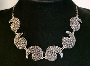 【貨物輸送無料】宝飾品・付属品 ソリッドシルバーネックレスcollier ancien en argent massif fait a la main