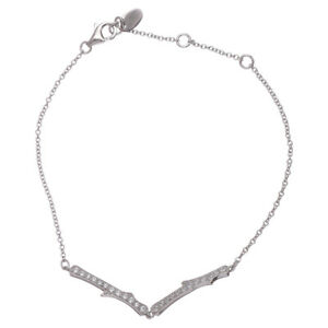 【貨物輸送無料】宝飾品・付属品 シルバーホワイトジルコンインサートブレスレットbracelet insert zircons blancs amen argent 925