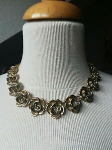 【貨物輸送無料】宝飾品・付属品 薔薇首飾りcollier de roses ancien en bronze