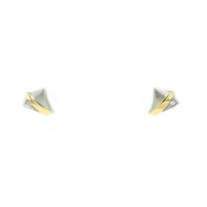【貨物輸送無料】宝飾品・付属品 スターリングシルバーバイカラージルコネスイヤリングboucles doreilles en 925 sterling argent bicolore zircones