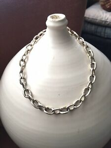 【貨物輸送無料】宝飾品・付属品 ビッシュデベアチェーンネックレスヴィンテージフレンチネックレスブロンズシルバー
