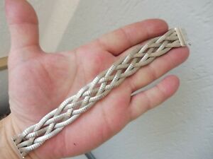 【貨物輸送無料】宝飾品・付属品 腕輪しろがね色sublime, vieux bracelet, 835 argent, 19xm x 2糎