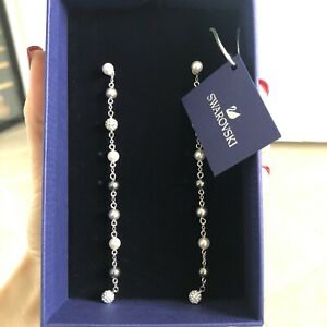 【貨物輸送無料】宝飾品・付属品 プロモロングイヤリングスワロフスキークリスタルpromo boucles d’oreilles longues swarovski perles cristaux neuves authentiques