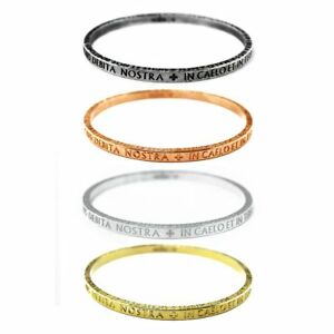 【貨物輸送無料】宝飾品・付属品 ブラッチャレアメンスキアヴァコンプレギエラパドレノストロインクイサディコロリヴァリbracciale amen schiava con preghiera padre nostro incisa di colori vari