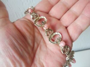 【貨物輸送無料】宝飾品・付属品 ブレスレットシルバーローズステインパーレンsublime, vieux bracelet ___ 925 argent __ avec rose steinperlen ___