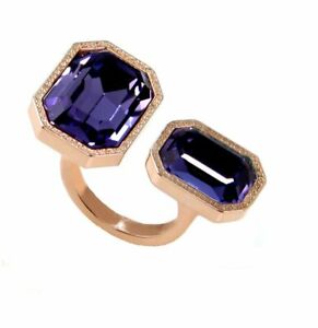 【貨物輸送無料】宝飾品・付属品 レベッカブロンズゴールドゴールドスワロフスキーパープルbague de femme rebecca bexarv0317 bronze gold rose swarovski pourpre