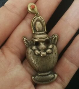 【貨物輸送無料】宝飾品・付属品 コーラルブロンズペンダントpendentif bronze corail chinois vers lannee 19201930