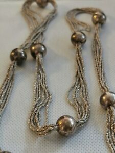 【貨物輸送無料】宝飾品・付属品 シルバーカラーマルチラングシルバーパールレフcollier argent massif multi rangues et perle en argent ref d196