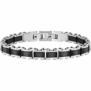 【貨物輸送無料】宝飾品・付属品 ブラッチャレモジョラートモータウンサルスウオモブレスレットアチャイオビコロールネロbracciale morellato motown sals25 uomo bracelet acciaio bicolore nero