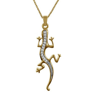 【貨物輸送無料】宝飾品・付属品 ゴールドメッキサラマランドラネックレスジルコニウムチョイスcollier salamandre plaque or 750000 et oxydes de zirconium  longueur au choix