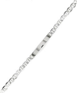 【貨物輸送無料】宝飾品・付属品 スターリングシルバープレートパーソナライズブレスレットbracelet personnalise avec plaque de gravure 925 sterling argent avec gravure