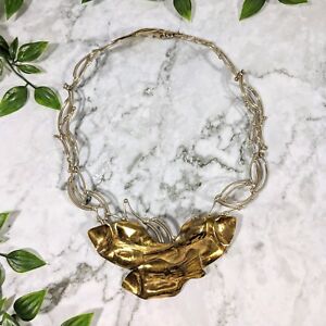 【貨物輸送無料】宝飾品・付属品 ヴィンテージミセンチュリーアーティストクリエイターネックレスvintage mi siecle artiste createur fabrique poisson melanges metal collier 1775