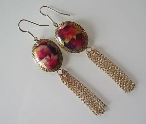 【貨物輸送無料】宝飾品・付属品 ゴールデンアンドエモーboucles doreille argent dore et emaux