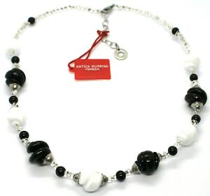 【貨物輸送無料】宝飾品・付属品 コラーナアンティカムリーナヴェネツィアビアンコネロスパイラリムラーノcollana antica murrina venezia, co740a15, bianco nero, spirali, murano
