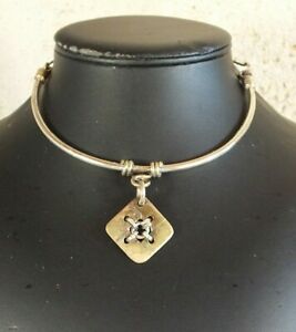 【貨物輸送無料】宝飾品・付属品 シルバーメタルペンダントネックレスcollier pendentif metal argente