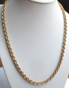 【送料無料】ジュエリー・アクセサリー フルチェーンツイストニットネックレスゴールドヴィンテージbeau collier maille pleine chaine torsadee couleur or bijou vintage 5079