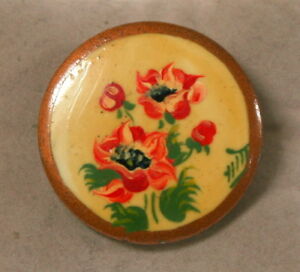 【送料無料】ジュエリー・アクセサリー バケライトブローチbroche ancienne en bakelite peinte