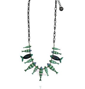 【送料無料】ジュエリー・アクセサリー ジュエリーイワシネックレスグリーンロリロタlol bijoux collier sardines vert lolilota