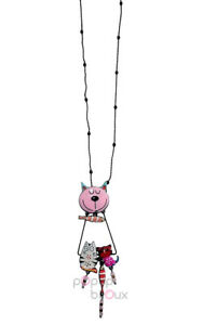 【送料無料】ジュエリー・アクセサリー ジュエリーピンクキャットネックレストラペーズロリロタlol bijoux collier chat rose trapeze poisson lolilota