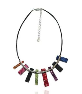 【送料無料】ジュエリー・アクセサリー アルテミスネックレスステンドグラスikita collier artemis vitrail rectangles multicolores
