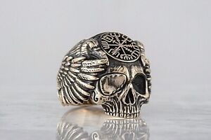 【貨物輸送無料】宝飾品・付属品 オディンリングベグヴィシルシンボルブロンズリングユニークbague dodin avec le symbole de vegvisir bague en bronze bijoux uniques