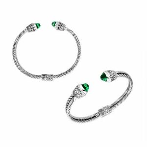 【貨物輸送無料】宝飾品・付属品 シルバースターリングブレスレットグリーンクォーツargent sterling bracelet avec vert quartz ab1056gq