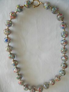 【貨物輸送無料】宝飾品・付属物 コラーナペルレヴェトロディムラーノムルリーナcollana perle vetro di murano  murrina