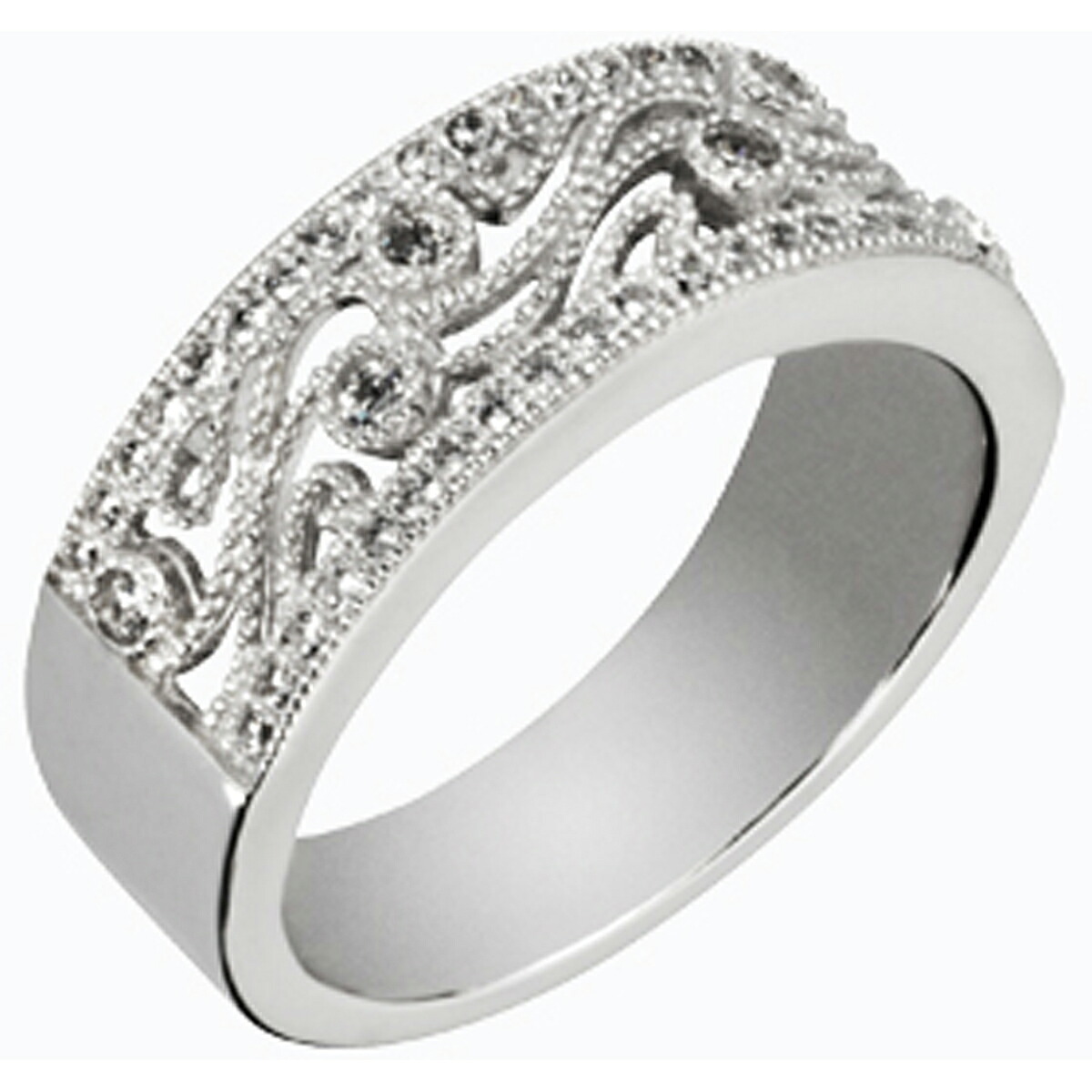 【貨物輸送無料】宝飾品・付属品 ホワイトスカーレットシルバーリングbague argent scarlett blanc