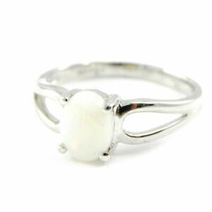 【貨物輸送無料】宝飾品・付属品 プロモーションシルバーリングオパールホワイトpromo 30, bague argent deesse opale blanc