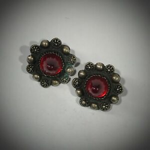 【貨物輸送無料】宝飾品・付属品 ベルベルエスニックイヤリングシルバーレジンanciens boucles doreilles ethnique berberes  argent et resine  1フィート