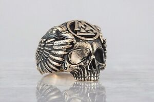 【貨物輸送無料】宝飾品・付属品 ヴァルクナッツブロンズリングユニークジュエリーナットシンボルオーディンリングbague dodin avec le symbole de la noix de valknut bague en bronze bijoux unique