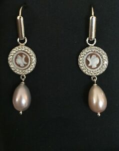 【貨物輸送無料】宝飾品・付属物 イタリアアルジェントカンメオサルドニコペルラジルコーニファルファラオレッキーニorecchini インチ argento 925 cammeo sardonico perla zirconi farfalla made インチ italy