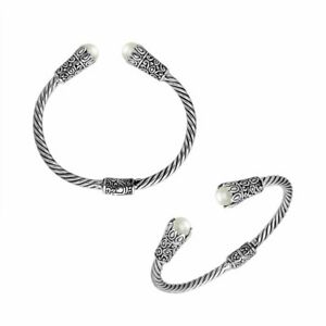 【貨物輸送無料】宝飾品・付属物 シルバースターリングブレスレットウィズパールargent sterling bracelet avec perle ab1064pe
