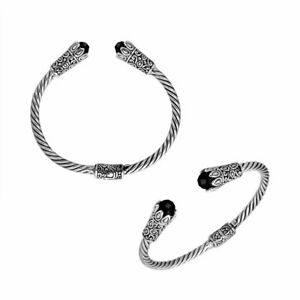 【貨物輸送無料】宝飾品・付属物 シルバースターリングブレスレットオニクスブラックargent sterling bracelet avec onyx noir ab1064ox