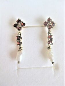 【送料無料】ジュエリー・アクセサリー ゴールドイヤリンググレナトパールboucles doreilles or 333 avec grenat et perle, 1,53 g