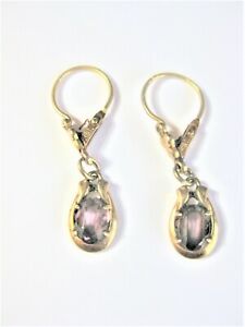 【送料無料】ジュエリー・アクセサリー イヤリングゴールドアメジストantique boucles doreilles or 333 avec amethyste, 1,36 g