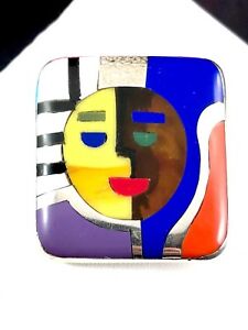 【貨物輸送無料】宝飾品・付属物 カラフルマヌエルポルカヨフィゲロアヘチョアマノスターリングガラスブローチcolore manuel porcayo figueroa hecho a mano 950 sterling fusionne verre broche