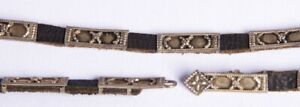 【送料無料】ジュエリー・アクセサリー イエメンシルバーレザーベルトceinture cuir argent yemen