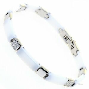 【送料無料】ジュエリー・アクセサリー ジュエリーステンレスセラミックスブレスレットホワイトレングスbijoux inox ceramique femme bracelet blanc longueur 20 cm 7043410321
