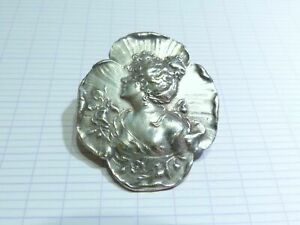 【送料無料】ジュエリー・アクセサリー ブローチプロファイルブロッホancienne grande broche coulisseau profil de femme 4cm huge brosh women 157