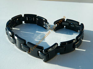 【貨物輸送無料】宝飾品・添え物 ブレスレットクラスアオリーbracelet 100 pur ceramique noire 21 糎  avec boule aimante interieur classe
