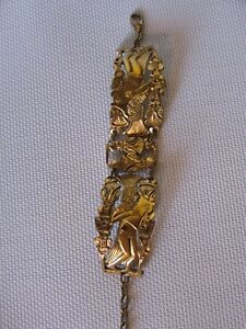 【送料無料】ジュエリー・アクセサリー エジプトテーマセティヴィンテージゴールドブロンズブレスレットbracelet vintage en bronze dore signe mbuffet theme egyptien sethi
