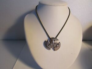【送料無料】ジュエリー・アクセサリー ヴィンテージネックレスシドニーキャロンシルバーメタルcollier vintage sidney caron metal argente